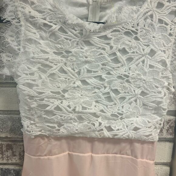 nbn dress ladies 8 white knit top peach bottom - Picture 2 of 6